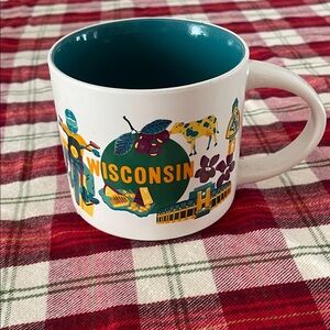 Starbucks Wisconsin Mug with Teal Interior